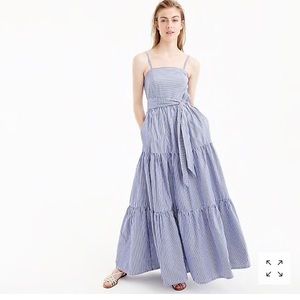 NWT J.CREW striped tiered maxi dress